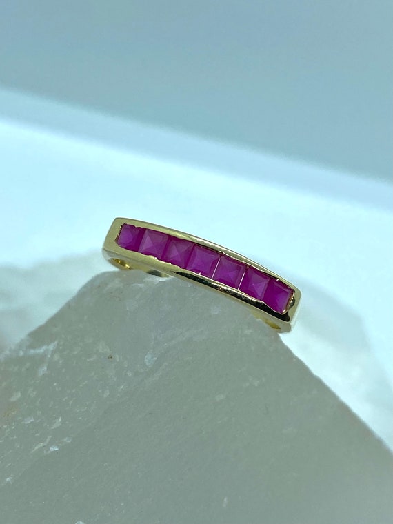 Gold Ruby Ring, Natural Ruby Ring, July Birthston… - image 3