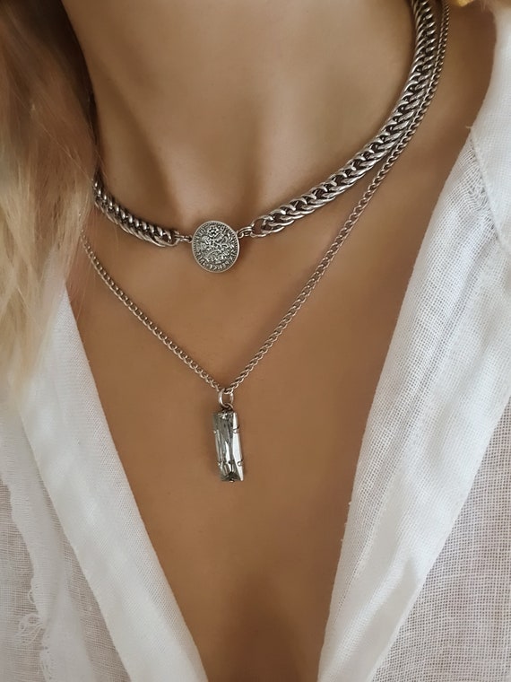 Sterling Silver Chain Necklaces | Fine Jewelry | Chunky & Charm Pendant  Necklaces - Vanessadesigns4u