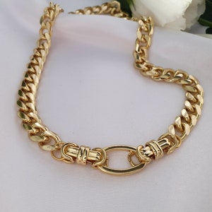 Chunky Gold Curb Chain Choker Gold Chunky Statement - Etsy