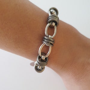 Silver Chunky Bracelet, Silver Chain Bracelet, Thick Chain Bracelet, Statement Bracelet Silver, Bracelets for Women.