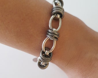 Silver Chunky Bracelet, Silver Chain Bracelet, Thick Chain Bracelet, Statement Bracelet Silver, Bracelets for Women.