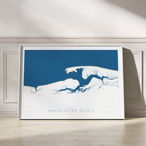 Brancaster kaartkunst - Norfolk Art, Brancaster Beach Art, North Norfolk, Norfolk Coast, Norfolk Travel Print, Brancaster Staithe
