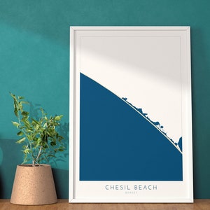 Chesil Beach Map Art - Dorset Map, Chesil Beach Print, Chesil Beach Art, Chesil Beach Dorset, Weymouth Map, Dorset Travel Poster, Dorset Art