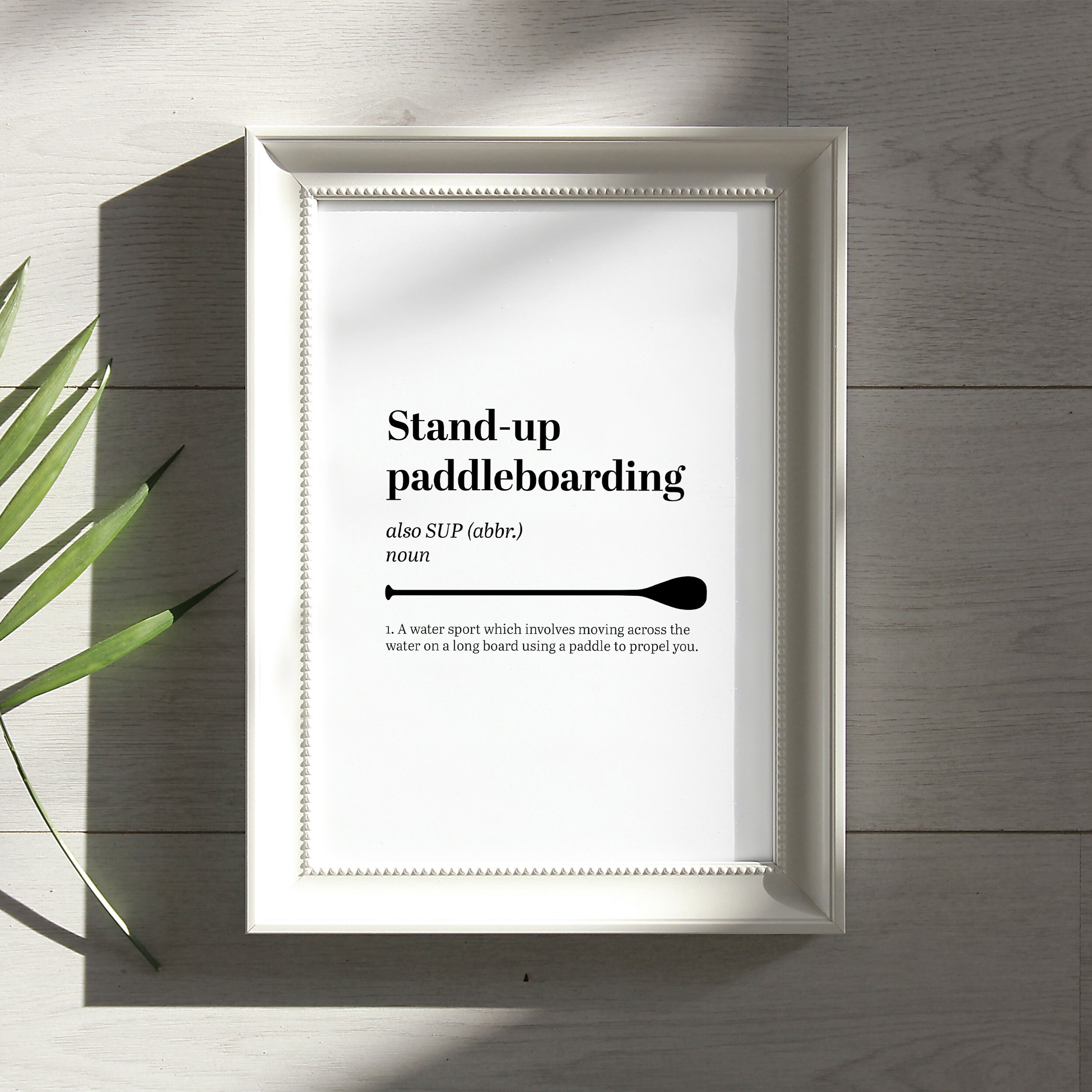 Paddleboarding Definition Print SUP Quote Poster Paddle Etsy