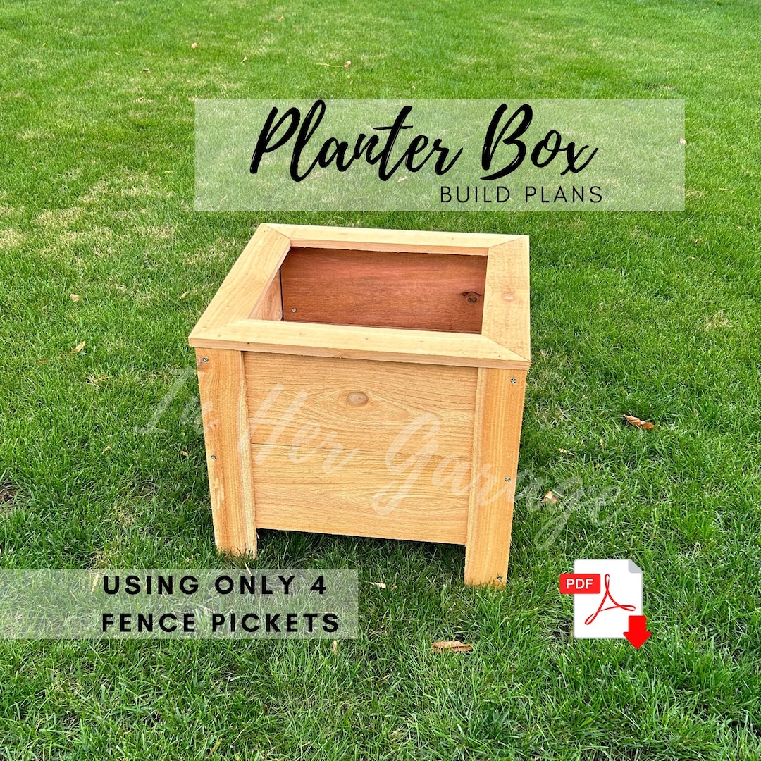 Picket Planter Plans, Fence Picket Planter Box Plans, Flower Planter