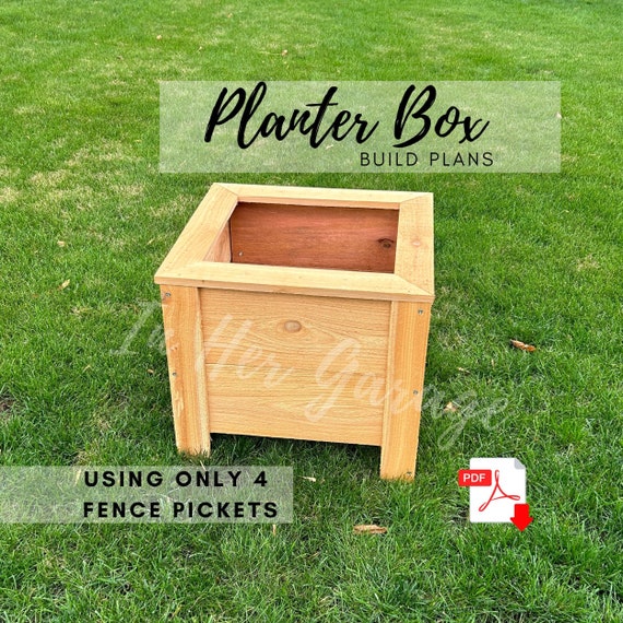 Fence Picket Planter Box Build Plans, Flower Box Planter Plans, Garden Planter  Box Plans, Flower Box Build Plans, DIY Plans - Etsy