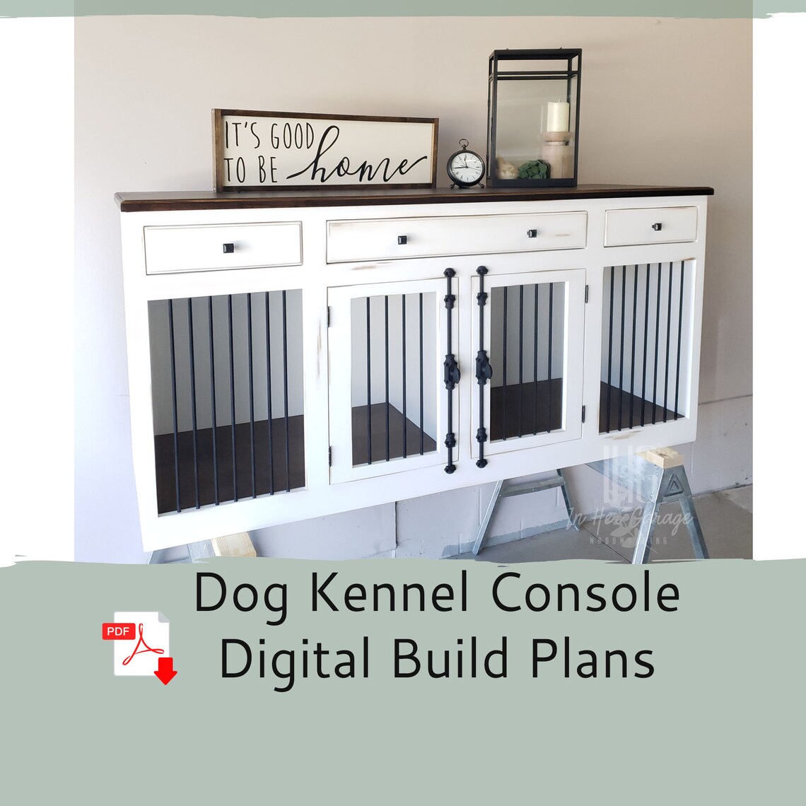 Dog Kennel Furniture Plans 72 DIY Build Plans for Single or Etsy