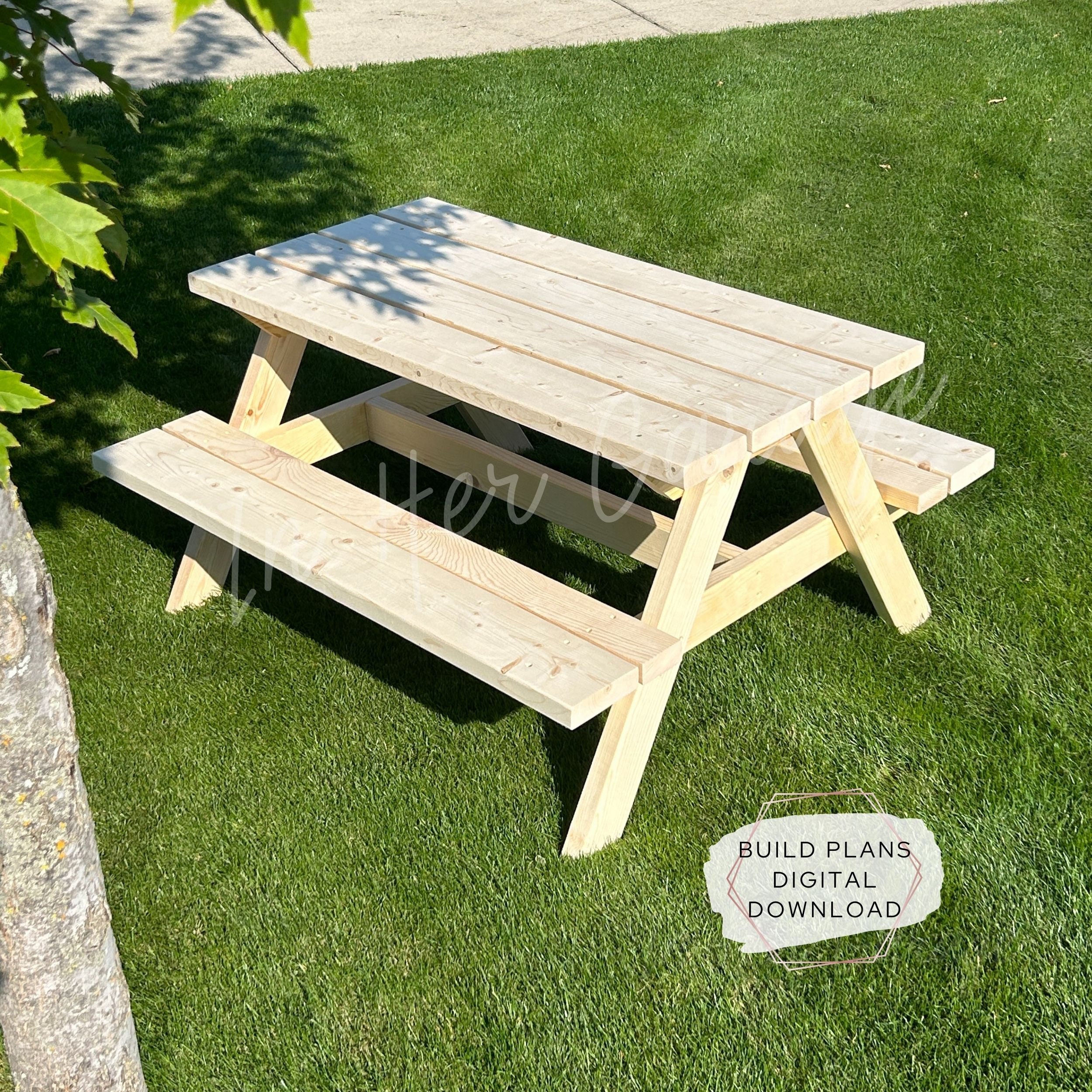 Child Picnic Table Kids Easy Small Picnic Table Building Etsy