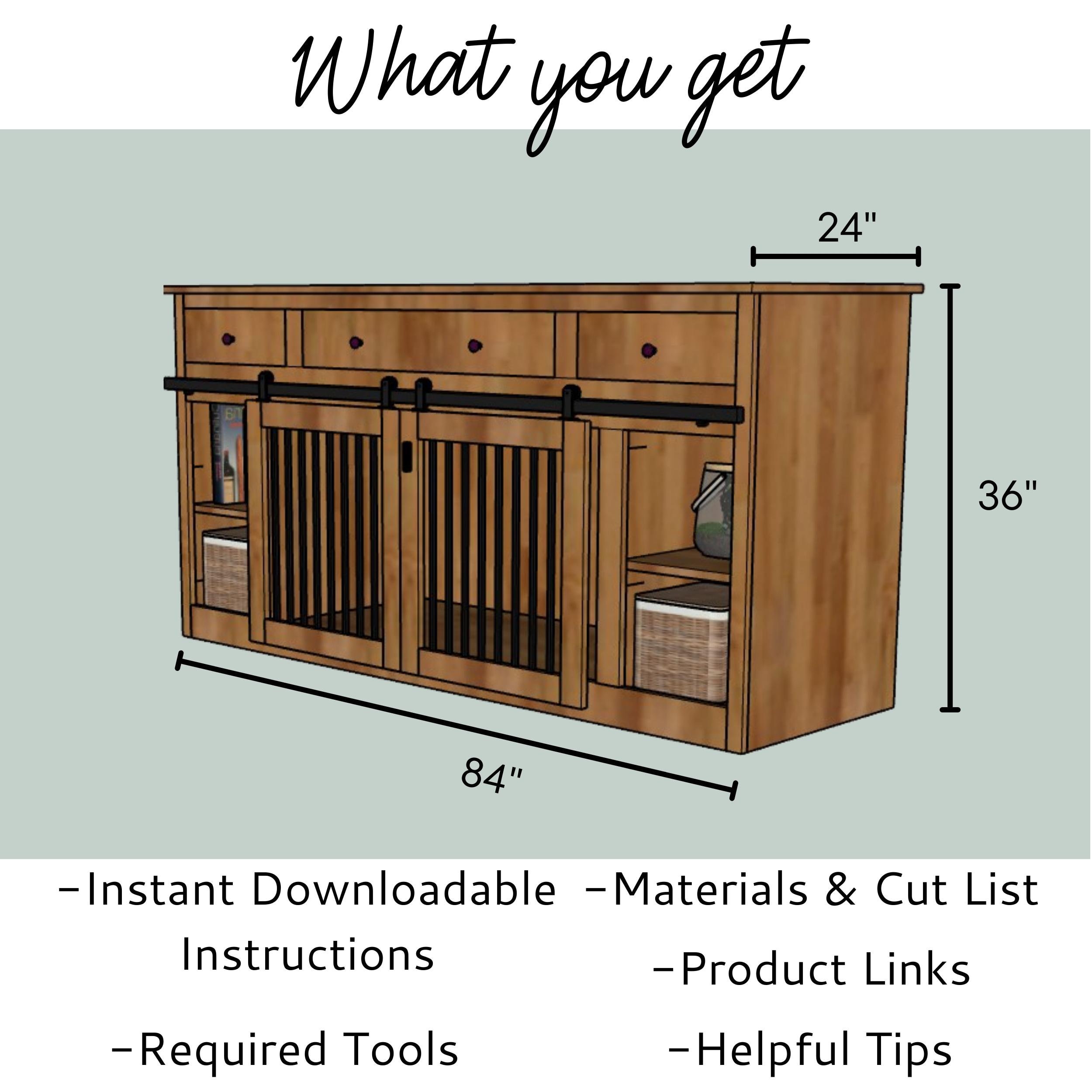 Picture Idea: Dog Crate Furniture Plans Dog Kennel Furniture Plans