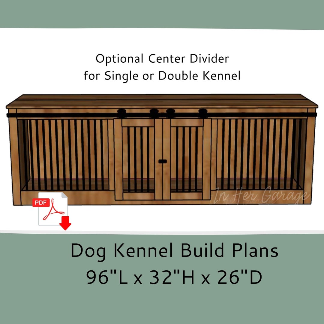 Dog Crate Furniture Plansdouble or Single Large Dog Kennel Furniture