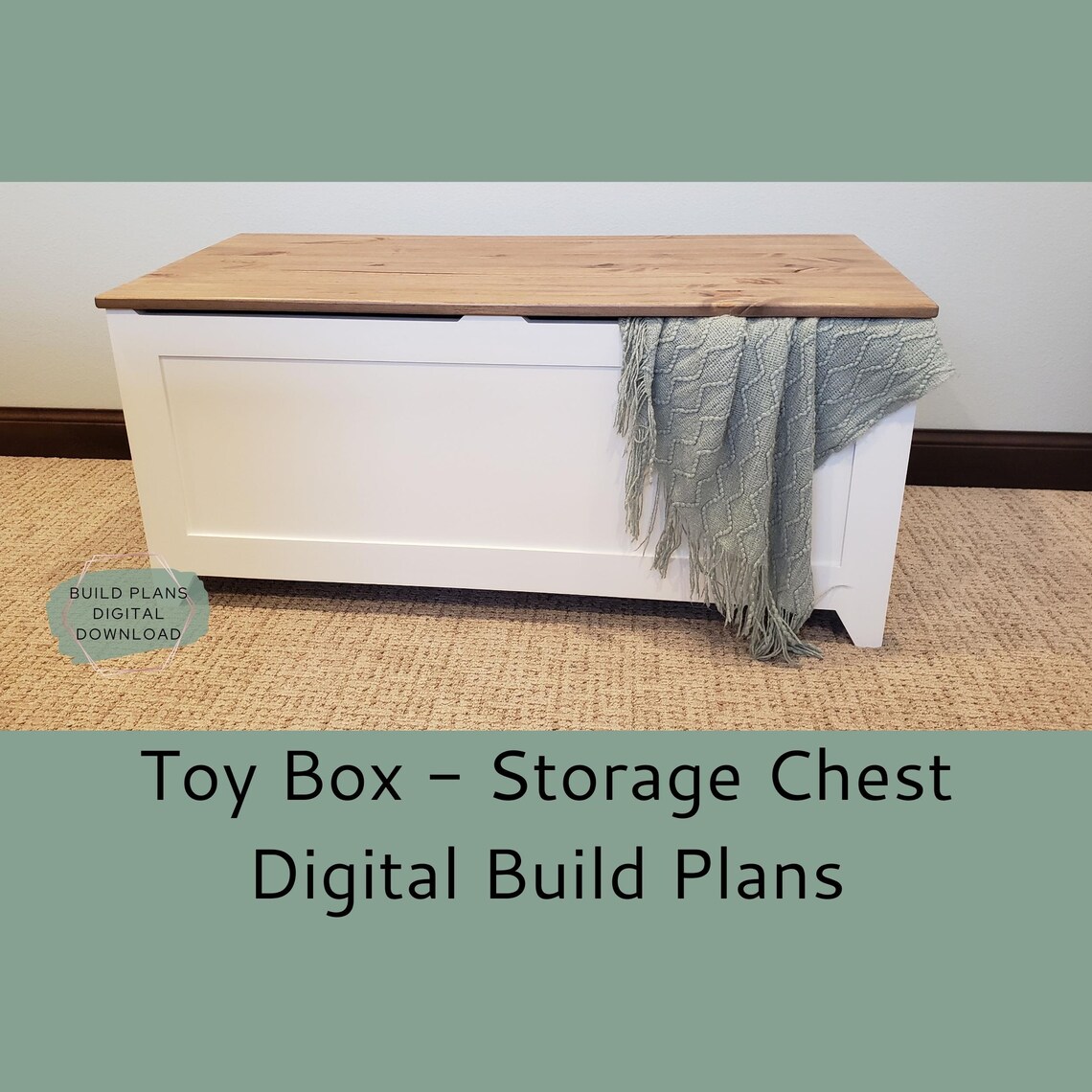 Toy Box Plans Wooden Toy Box Blanket Box DIY Craft Etsy