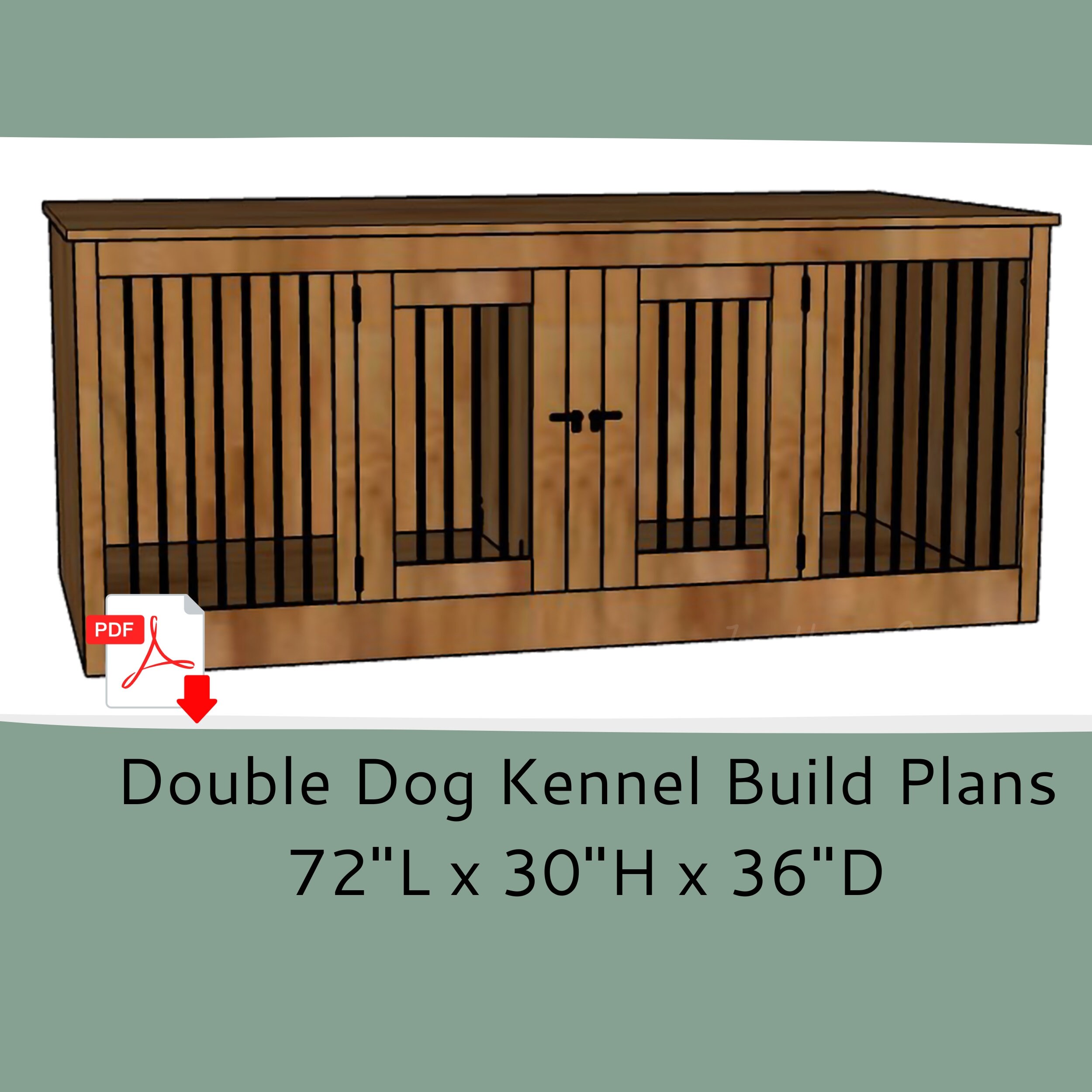 Digital Plans for Wooden Dog Kennel DIY Dog Kennel Furniture Dog Crate