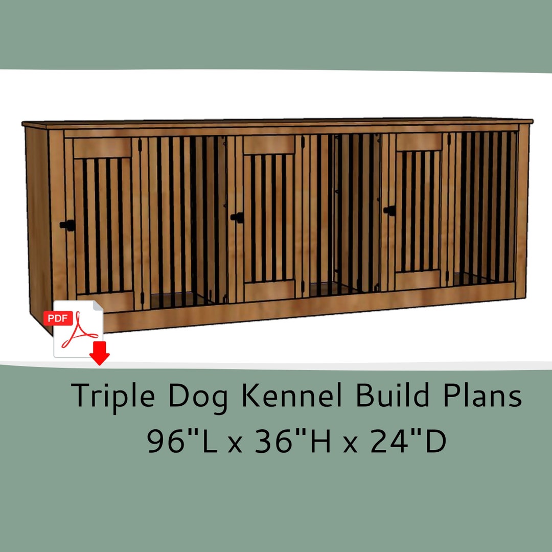 Triple Dog Kennel Furniture Planstriple Dog Crate Furniture Plansdiy