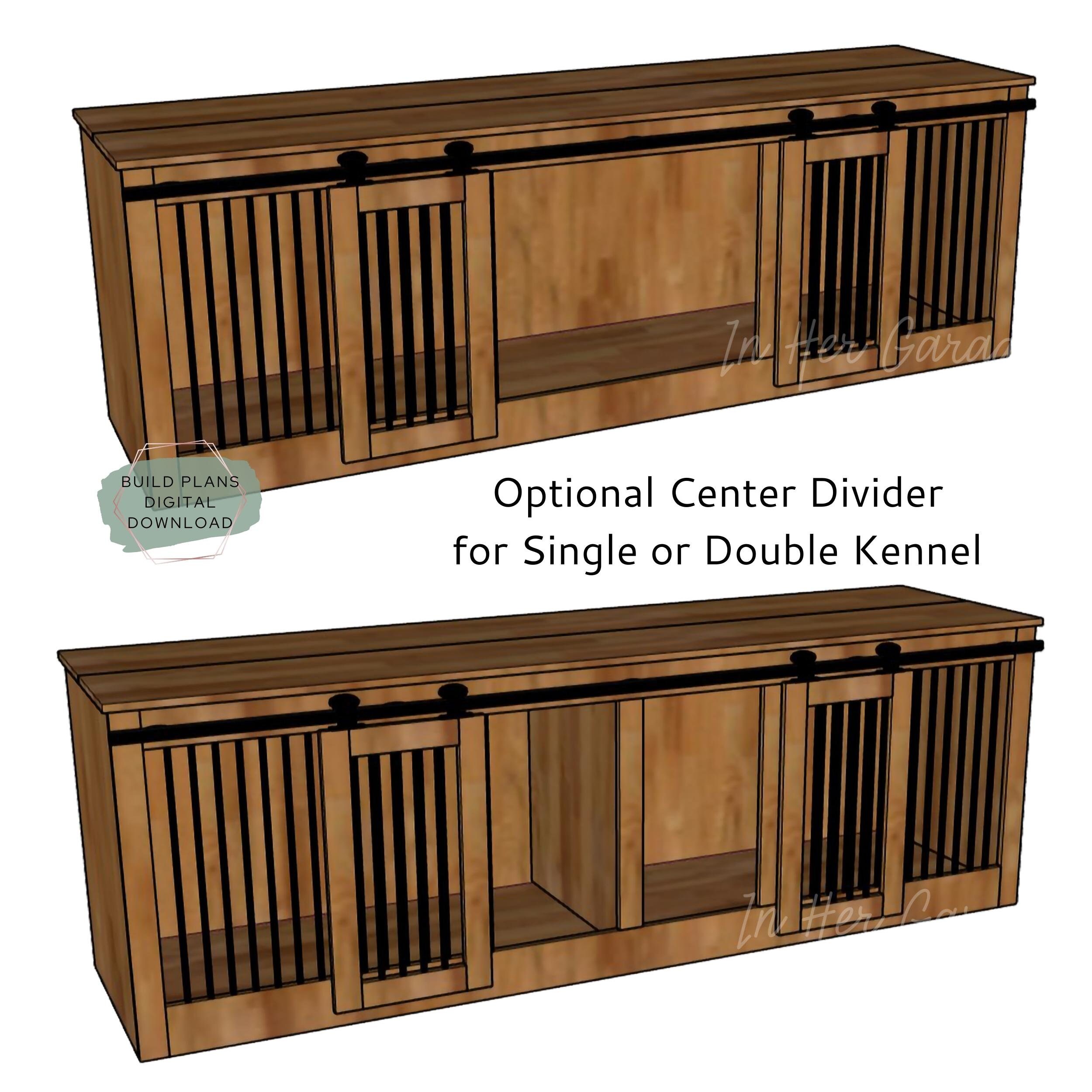 Dog Crate Furniture Plansdouble or Single Large Dog Kennel Etsy