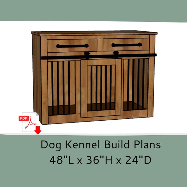 Layla Medium Double Dog Crate Dog Crate Furniture Dog Kennel Etsy Canada