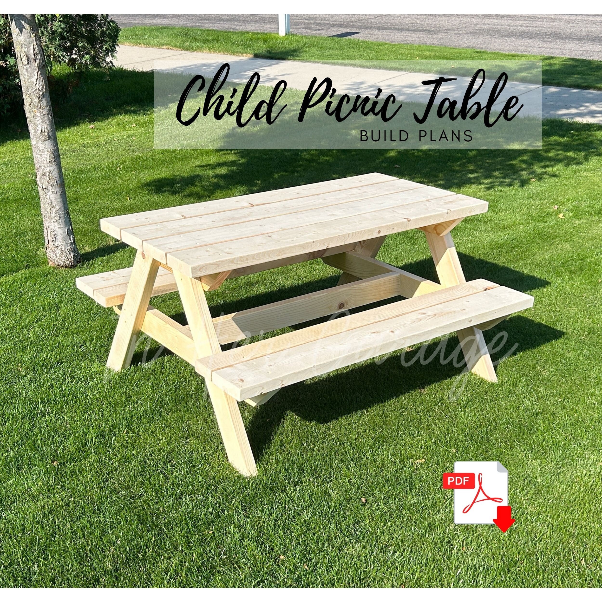 Child Picnic Table Kids Easy Small Picnic Table Building Etsy
