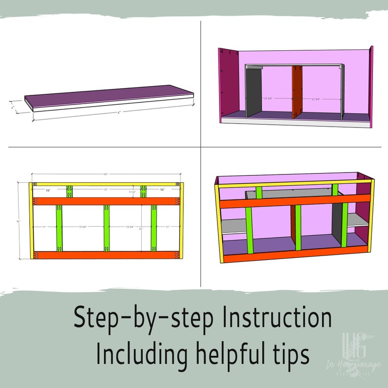 Image showcasing Dog Crate Furniture Plans- Wood Dog Kennel Furniture - Double or Single ...