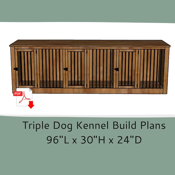 Triple Dog Crate Etsy