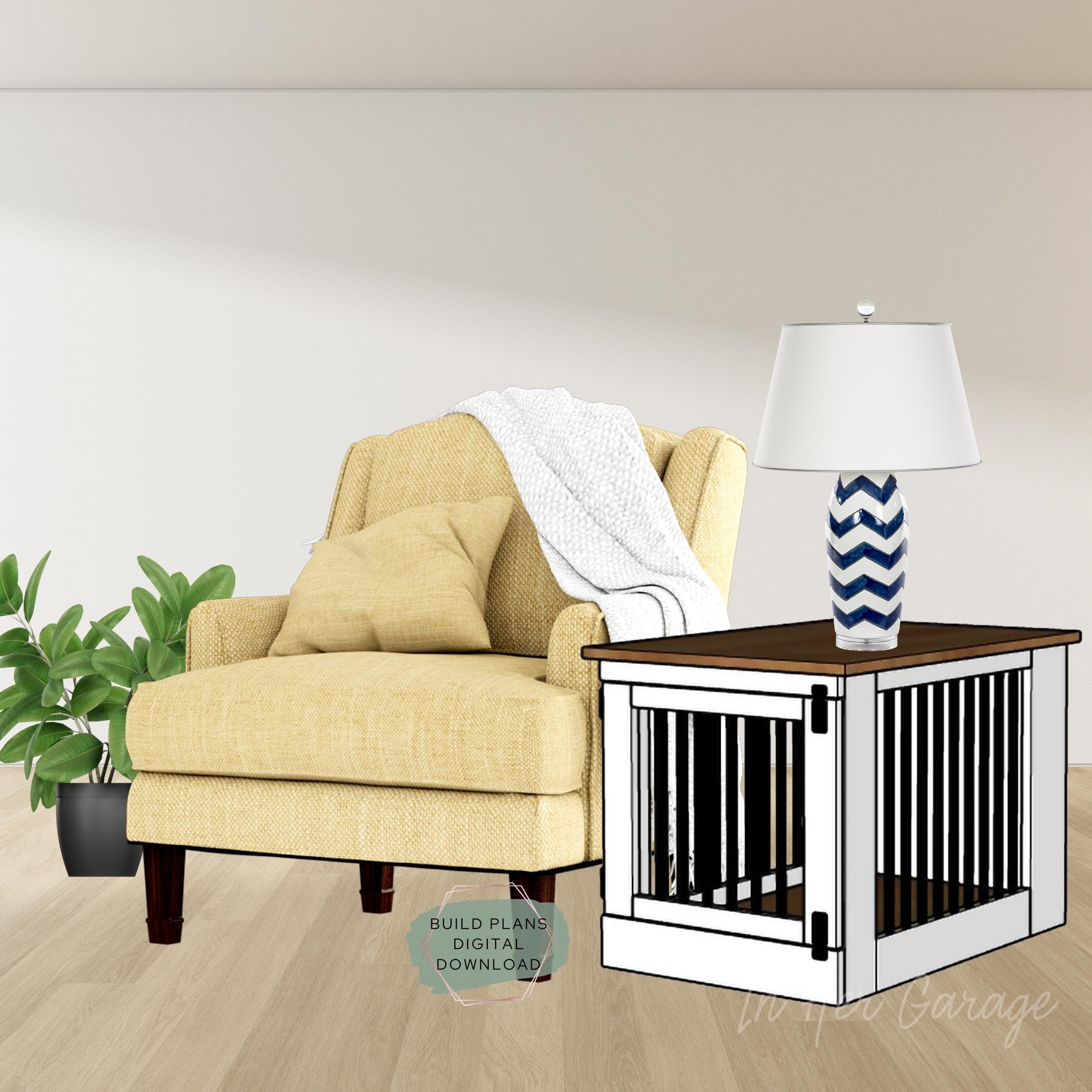 Dog Crate Furniture Plans Wood Dog Kennel Furniture Single Dog Crate