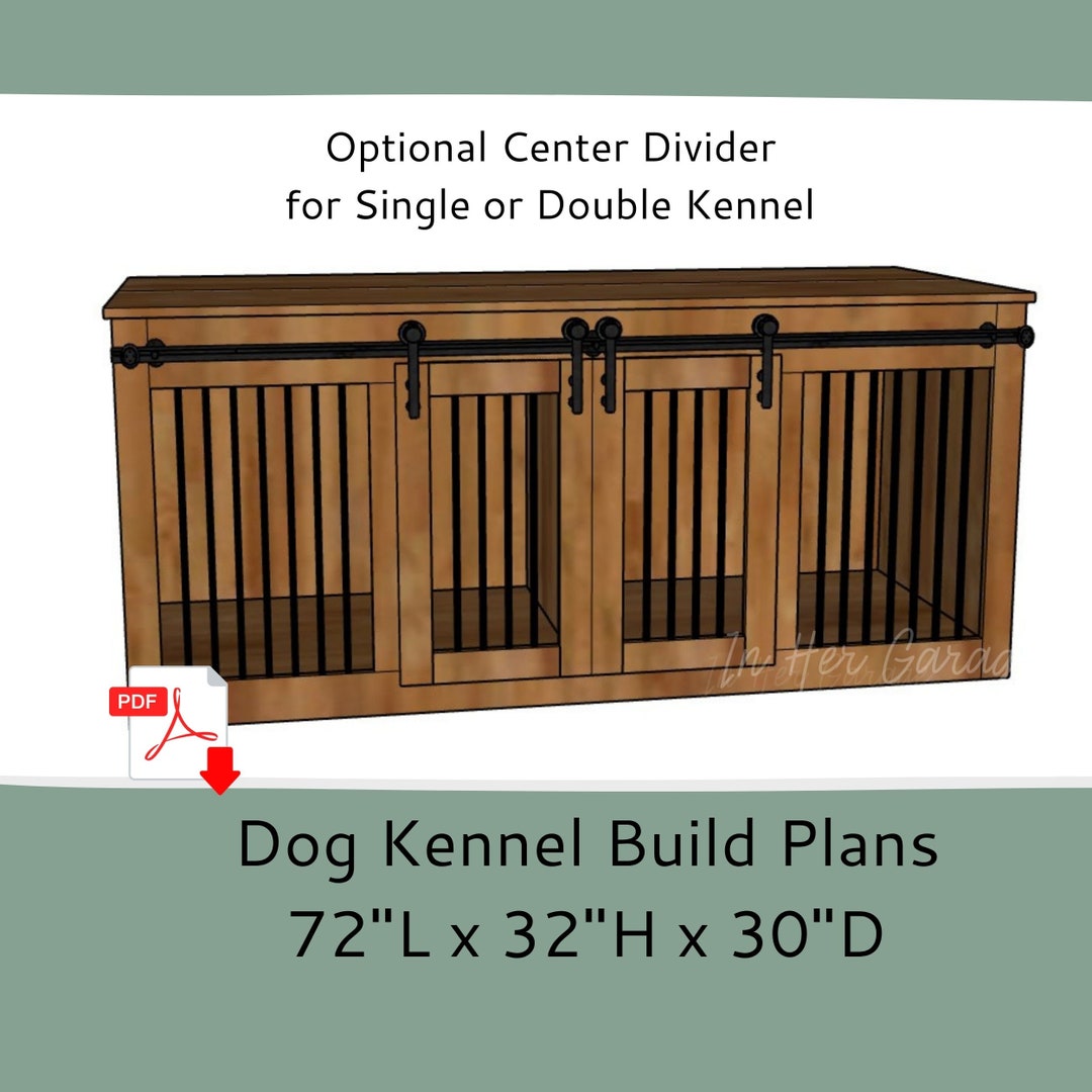 Dog Crate Furniture Plans72 Double Single Large Dog Kennel Furniture