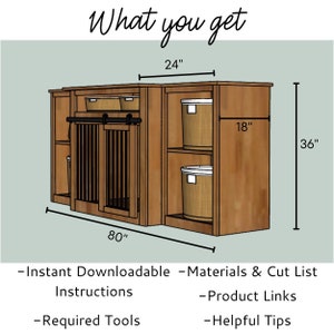 Dog Crate Furniture Plans- Wood Dog Kennel Furniture - Single Dog Crate ... - Rustic Wooden Dog Crate Storage Bench Plans