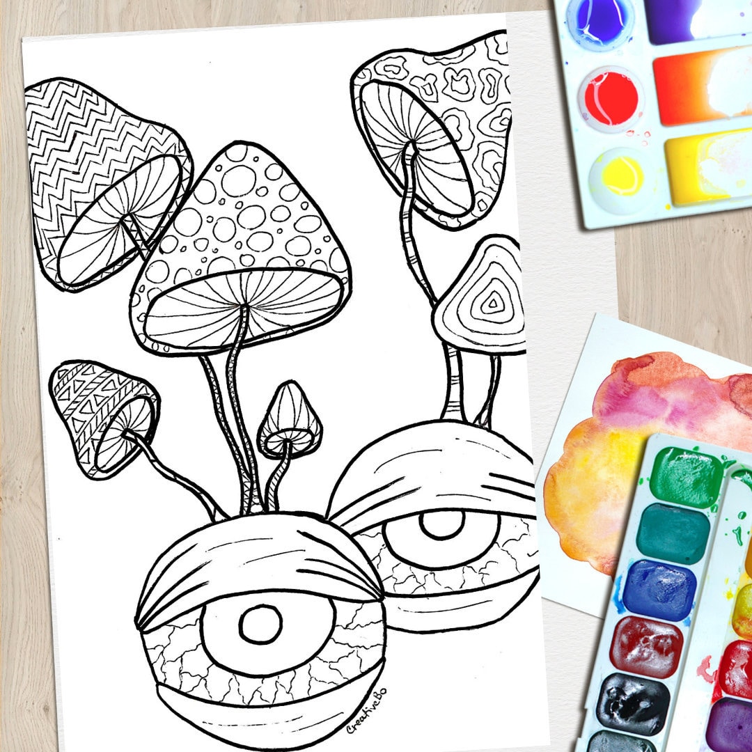 Trippy Eye Coloring Pages