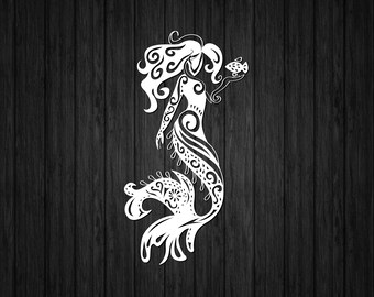 Mermaid Mandala svg png files for cricut and laser cut Animal mandala SVG Ocean Beach Summer Zentangle svg. Girl gift (Cricut Projects 10+)