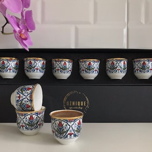 Turkish Coffee Cups, Mothers Day Gift, Greek Coffee Cups, Coffee Cups Set,Porcelain Coffee Cup, Turkish Coffee Cup Set