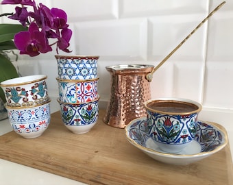 Turkish Coffee Gift Set, Ramadan Gift, Mırra Coffee Set, Cezve, Coffee Pot, Turkish Coffee Set,
