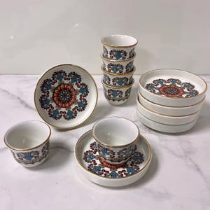 Turkish Coffee Cups Set, Turkish Coffee Set, Espresso Cups Set, Cup and Saucer Set, Coffee Set Gift