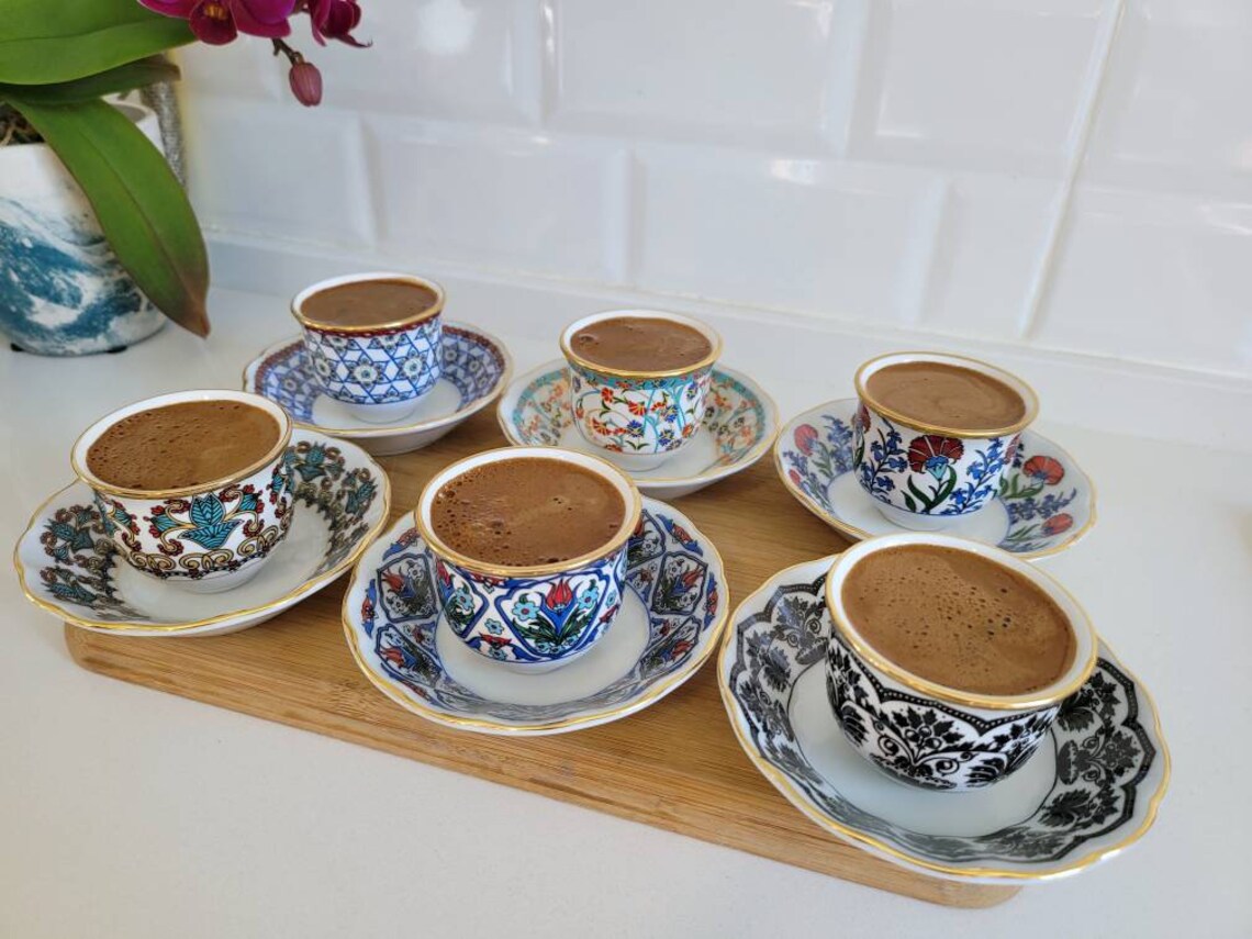 Turkish Coffee Pot and Turkish Coffee Set Turkish Coffee Cups Etsy