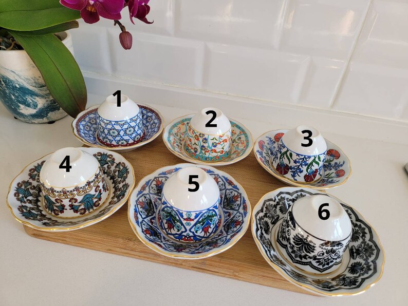 Turkish Coffee Cups Set Turkish Coffee Set Espresso Cups Etsy
