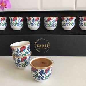 Turkish Coffee Gift, Coffee Lovers Gift, Ottoman Coffee Set, Turkish Coffee Cups, Arabic Coffee Cups, Porcelain Coffee Set