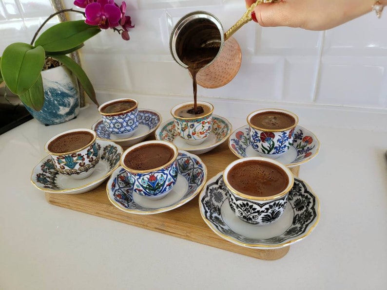 Turkish Coffee Pot and Turkish Coffee Set Turkish Coffee Cups Etsy