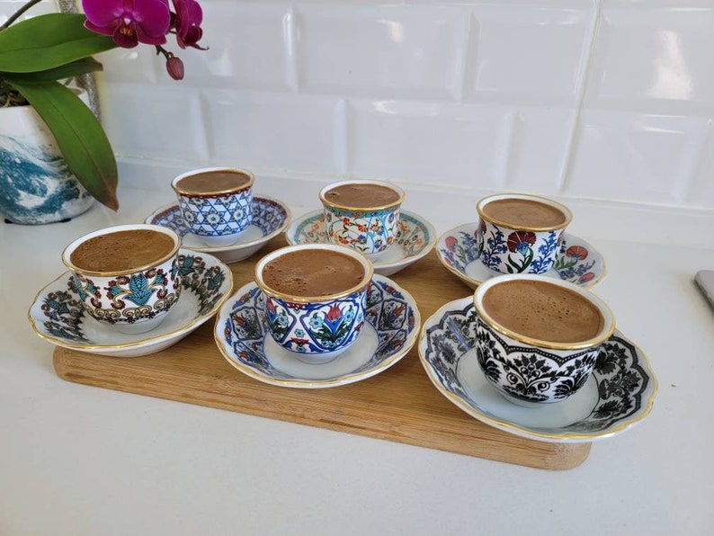 Turkish Coffee Cups Set Turkish Coffee Set Espresso Cups Etsy