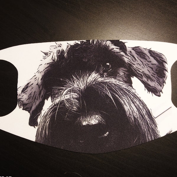 Giant Schnauzer Face Mask  - Mundschutz Riesenschnauzer -waschbar