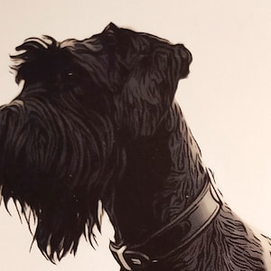 Riesenschnauzer wenskaart - Riesenschnauzer Grusskarte, leeg