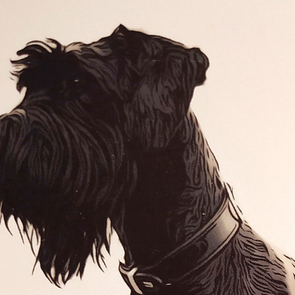 Giant Schnauzer Greeting Card - Riesenschnauzer Grusskarte ,blank