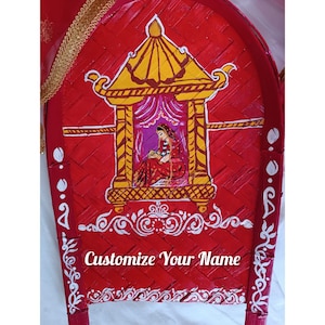 Bengali Wedding Kulo, Hand Painted Decorative Kulo for Wedding, Kulo Painting, Anniversary Gift, Bengali Palki Art Kulo,  Biyer Kulo, Kulo