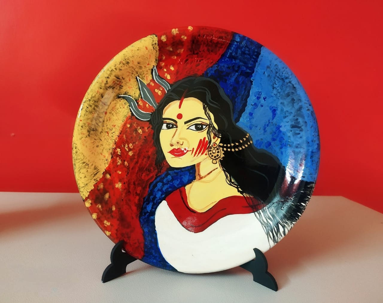 Hand Painted Indian Art Wall Hanging Plates Hand Painted Wall Hanging