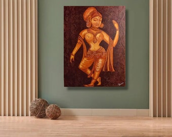 Mohini - Lord Vishnu's Female Avatar, Mahalasa, Shilabalika, Temple  Painting, Hindu Mythology Paintings in Canvas
