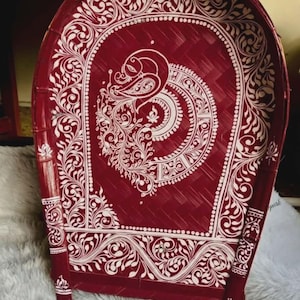 Hand Painted Bengali Wedding Kulo, Kolka Design Alpona Art Kulo, Boron Dala Kulo, Pujor Kulo