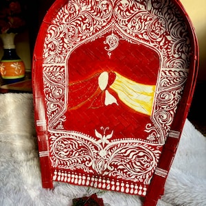 Handpainted  Bengali Wedding Kulo, Kolka Art Khoidaan Kulo, Gatchora  Painted Biyer Kulo, Boron Dala