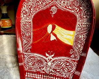 Handpainted  Bengali Wedding Kulo, Kolka Art Khoidaan Kulo, Gatchora  Painted Biyer Kulo, Boron Dala