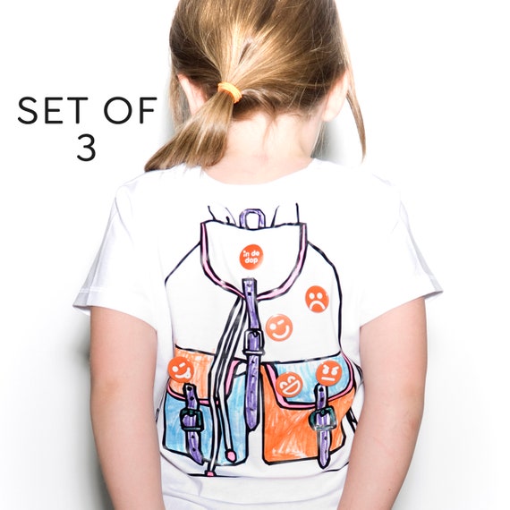 Colourin Tshirt Backpack set of 3 Etsy