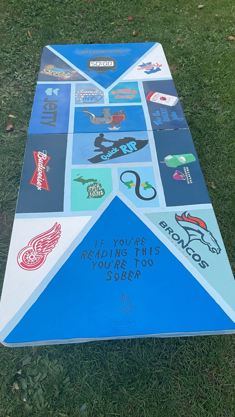 Custom Painted Beer Pong Table Etsy