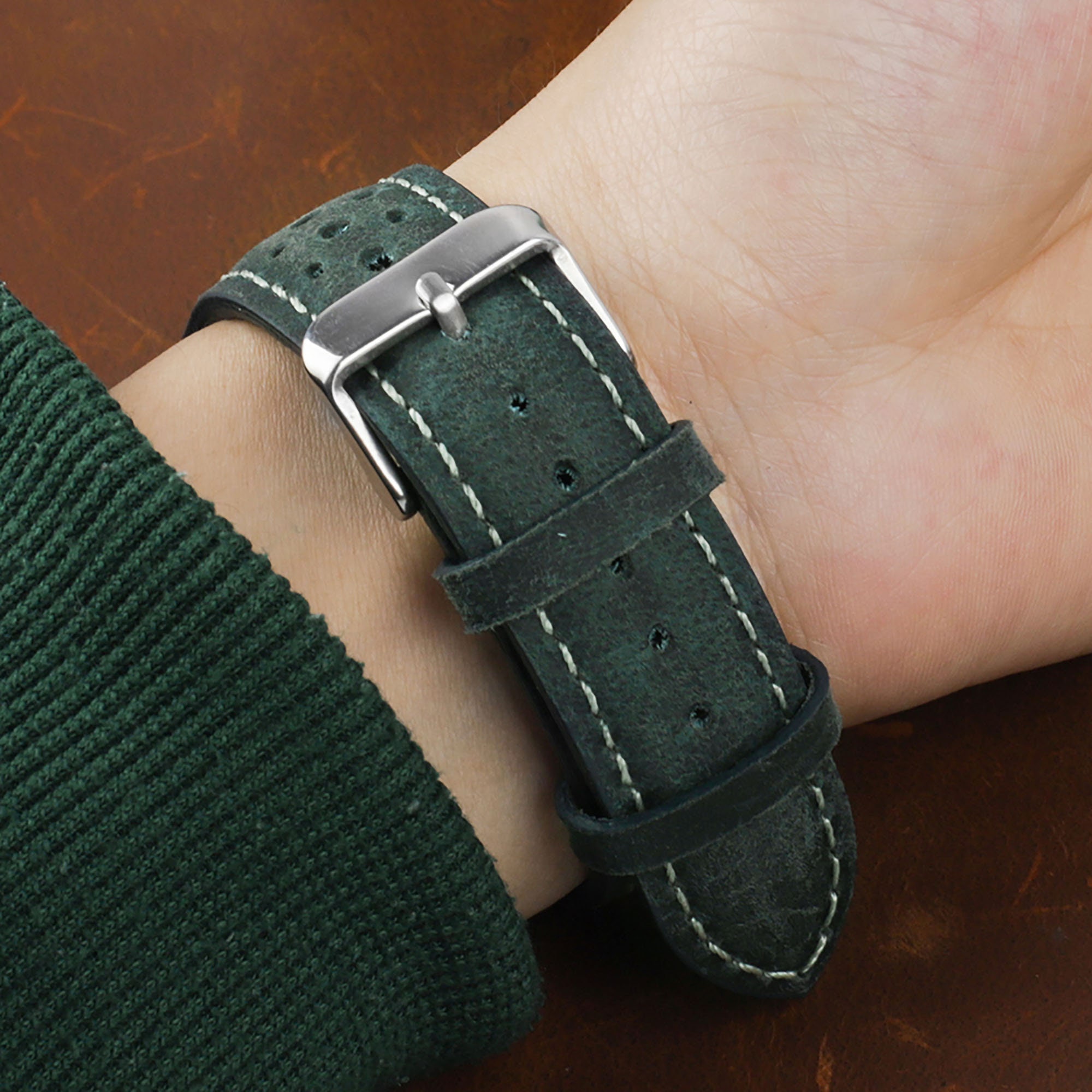 Leather Watch Strap 18mm 19mm 20mm 21mm 22mm 24mm Rally Racing Watch ...
