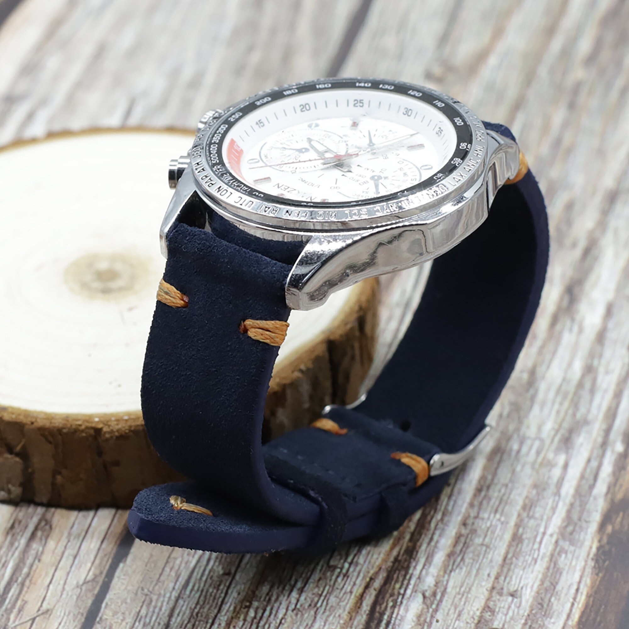 Refined Fog Wildleder Uhrenarmband