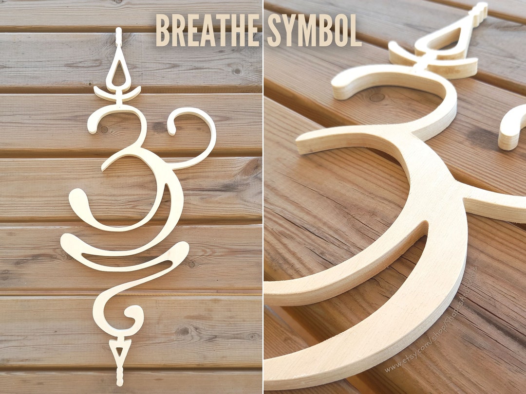 Breathe Sanskrit Symbol Wall Decor Eco-friendly Wall Art Home Decor ...
