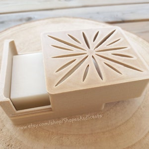 Eco-friendly Soap Dish and Box | 2 in 1 | For your zero waste Soap, Shampoo bar, Hair Conditioner or Deodorant | Square Box